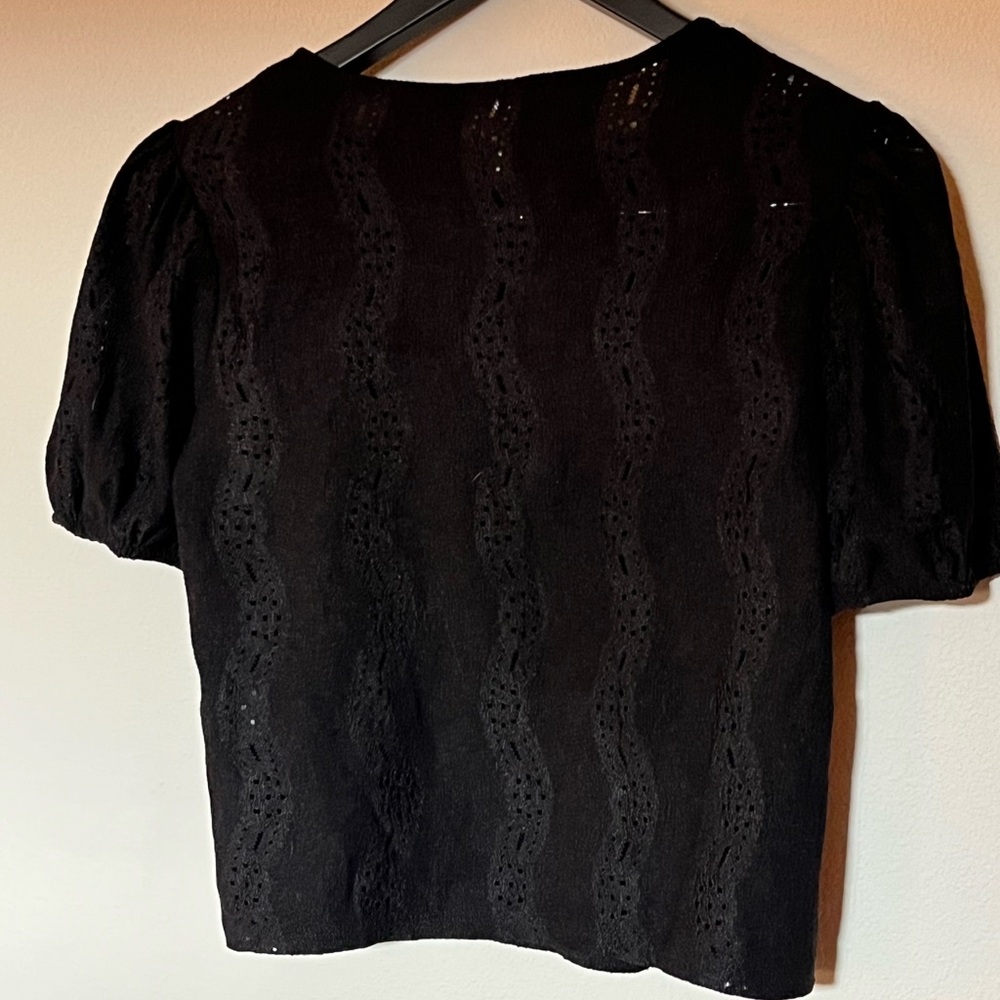 Black lace Zara top